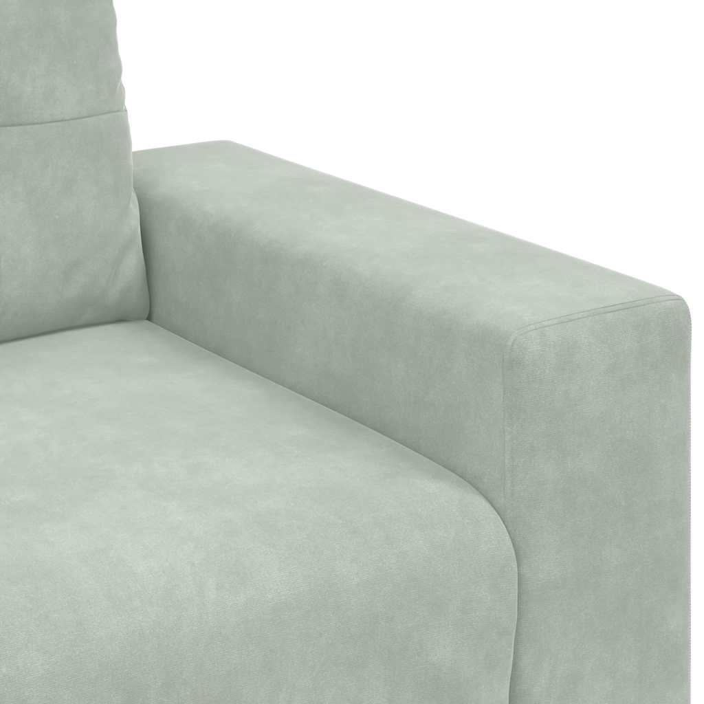 vidaXL Loveseat Bank 120 cm Fluweel Lichtgrijs - 34% Korting!