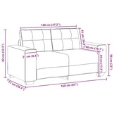 vidaXL Loveseat Bank 120 cm Fluweel Lichtgrijs - 34% Korting!