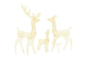 VidaXL Rendierfamilie Kerstversiering (300 LED) - 59% Korting