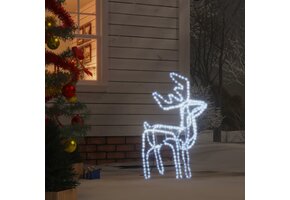 VidaXL Kerstfiguur Rendier Koudwit - 76x42x87cm | 55% Korting