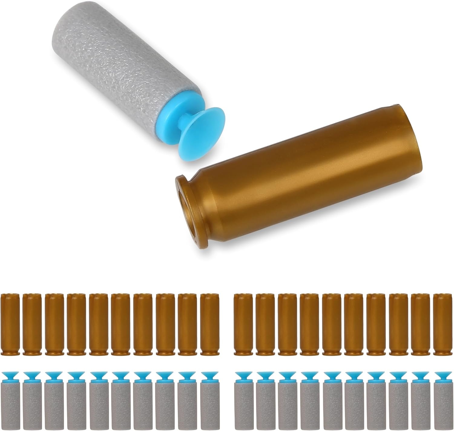 20 Foam Patronen met Zuignap - Grijs/Blauw (45% Korting)