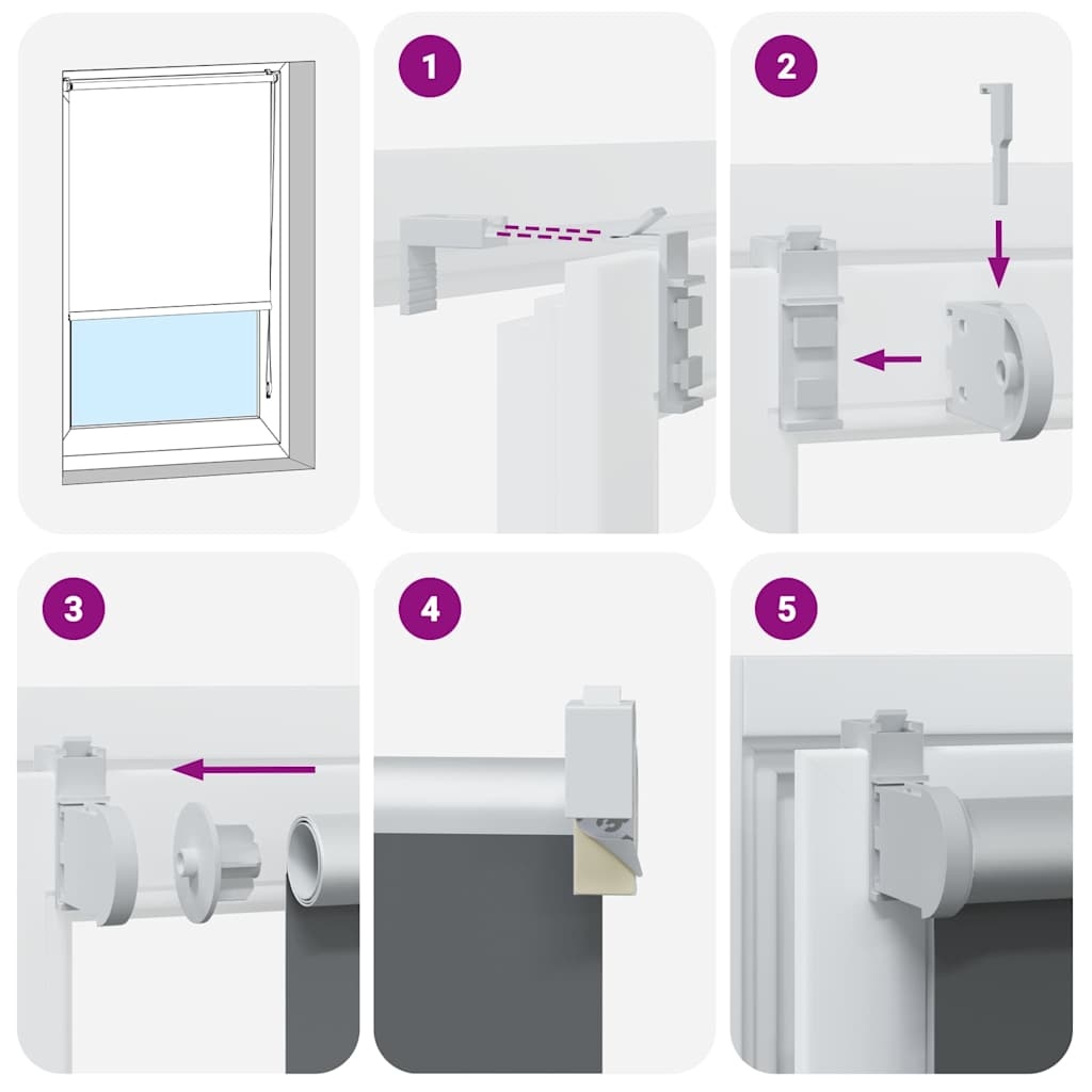 vidaXL Rolgordijn verduisterend 160x175 cm stofbreedte 156,6 cm
