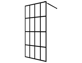 vidaXL Inloopdouchewand 118x190 cm mat gehard glas