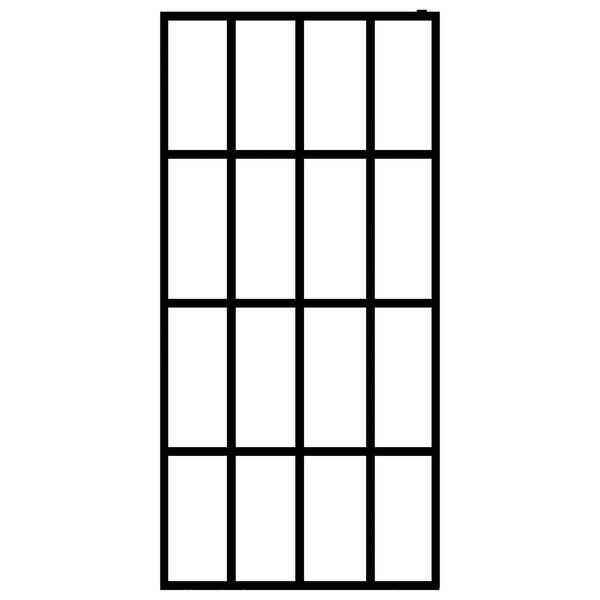 vidaXL Inloopdouchewand 118x190 cm mat gehard glas