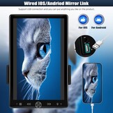 CAMECHO 10,4 inch draaidisplay autoradio – draadloze CarPlay Android Auto MP5 met 2.5D HD-Touch, EQ&Bluetooth 5.0 FM/RDS + USB/AUX voor auto/vrachtwagen universeel