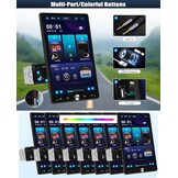 CAMECHO 10,4 inch draaidisplay autoradio – draadloze CarPlay Android Auto MP5 met 2.5D HD-Touch, EQ&Bluetooth 5.0 FM/RDS + USB/AUX voor auto/vrachtwagen universeel