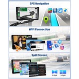 8Core 4G+64G Android 13 autoradio voor Mazda 5 2007-2010 met Navi Carplay Android Auto,9 inch dubbele Din Auto Radio Touch Display met Bluetooth5.0 FM/RDS MirrorLink DSP + camera aan de achterzijde