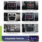 CAMECHO 4+64G Android 13 autoradio voor Renault Dacia Logan Duster Sandero Lodgy Capture Symbool Lada Xray met Carplay Android Auto Bluetooth 5.0, 8 inch Dual Din met GPS WIFI DSP FM/RDS SWC en USB