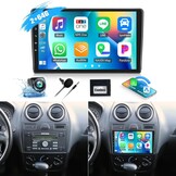 CAMECHO 2G+64G 8 Core Android 15 Autoradio für Ford Transit 2009-2016/ Ford Focus 2005-2008 mit Carplay Android Auto,9" Bildschirm 2DIN mit Navi RDS FM MirrorLink Bluetooth5.0 USB+Rückfahrkamera