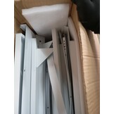 vidaXL Dubbele wasmachine sokkel met uittrekbare planken wit