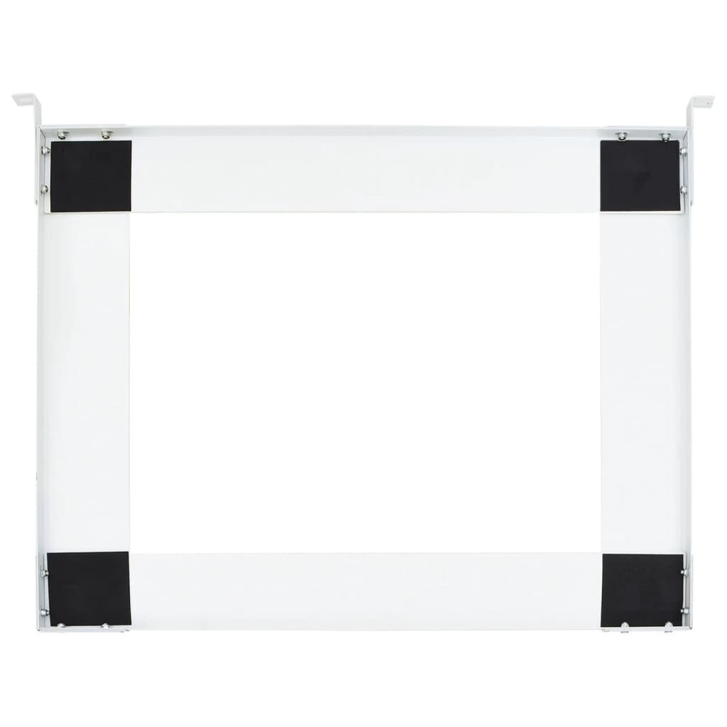 vidaXL Dubbele wasmachine sokkel met uittrekbare planken wit