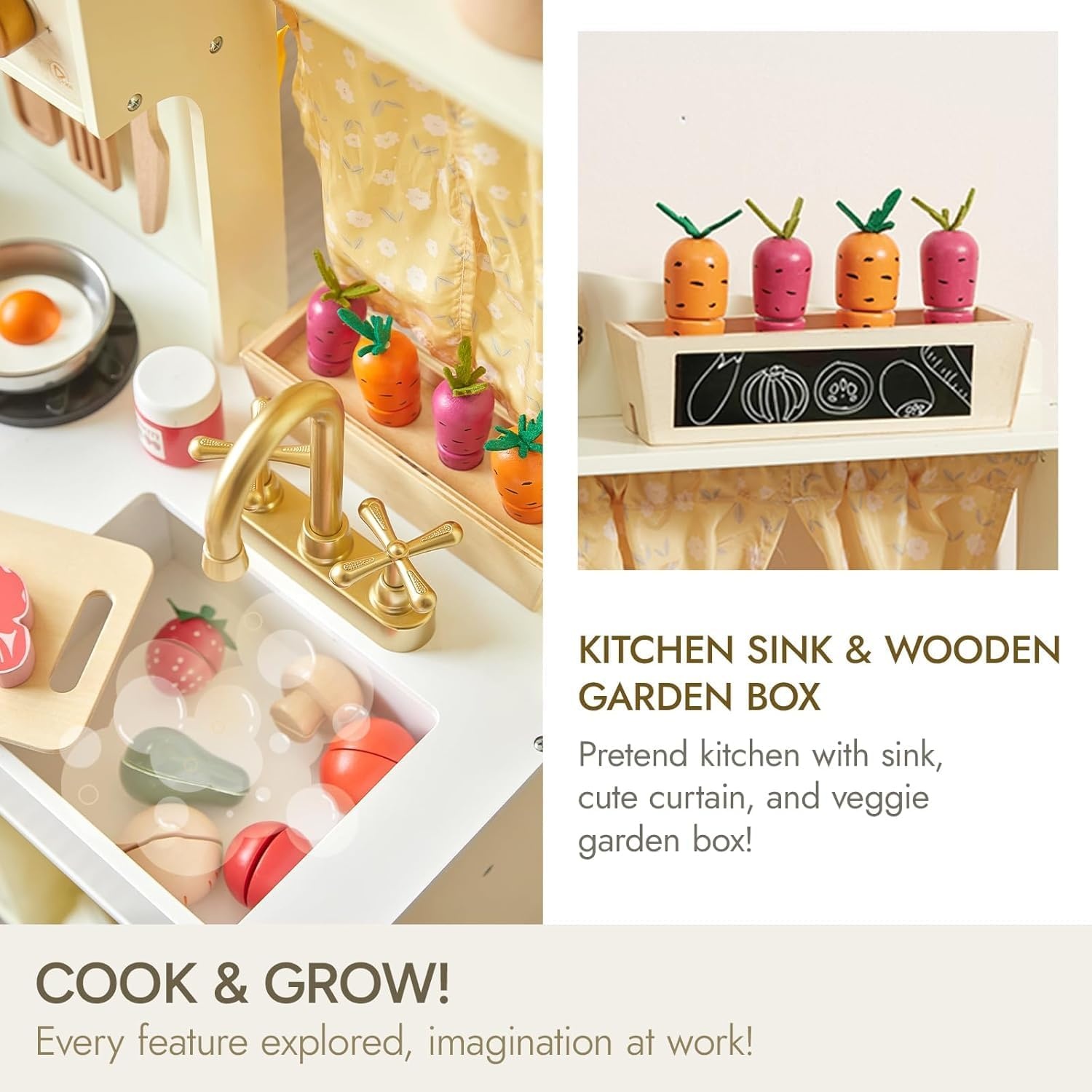 Giant bean Houten Keuken Speelset Jongens Pretend Keuken Speelgoed voor Kinderen