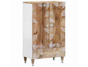 vidaXL Hoge kast 60x33,5x100 cm massief mangohout