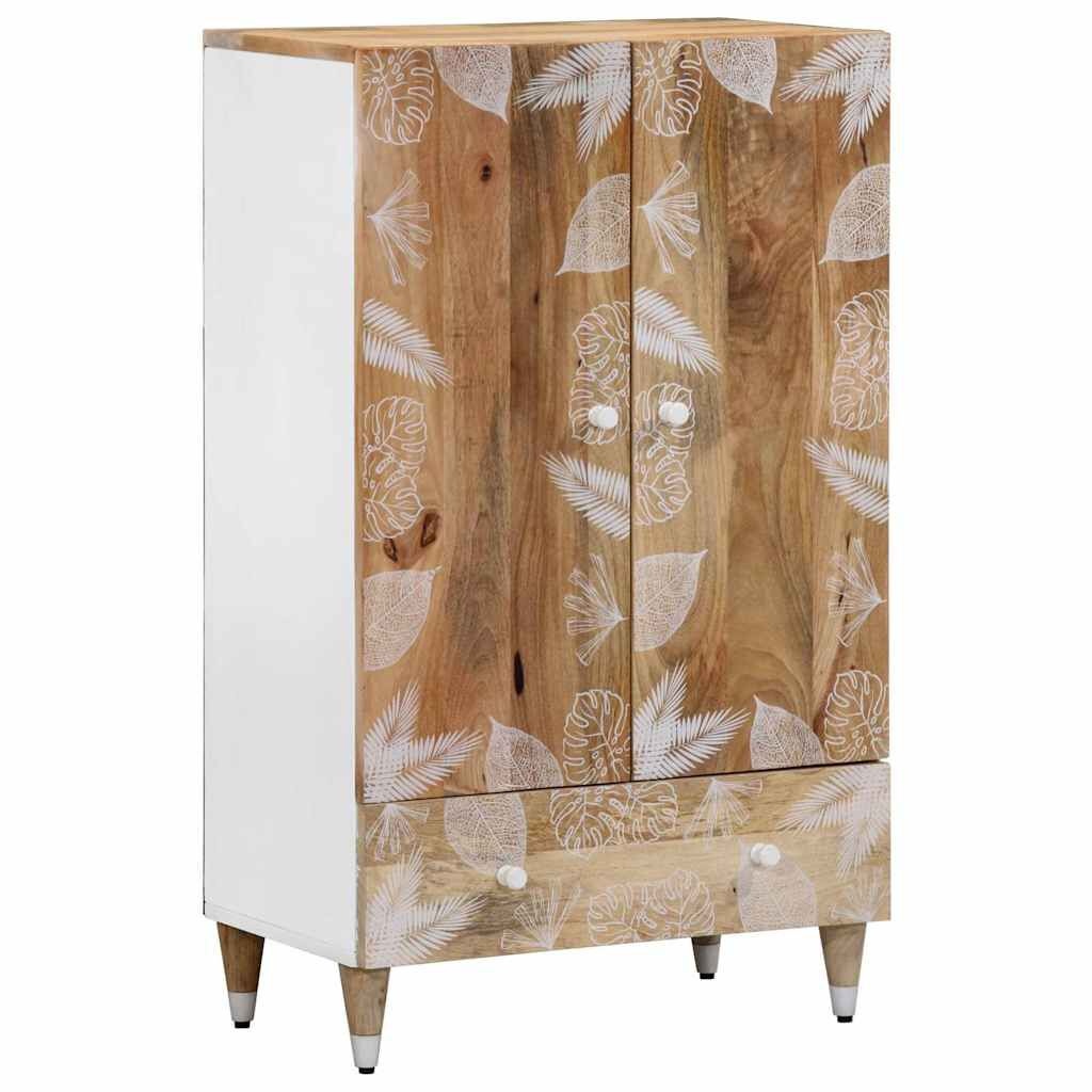 vidaXL Hoge kast 60x33,5x100 cm massief mangohout