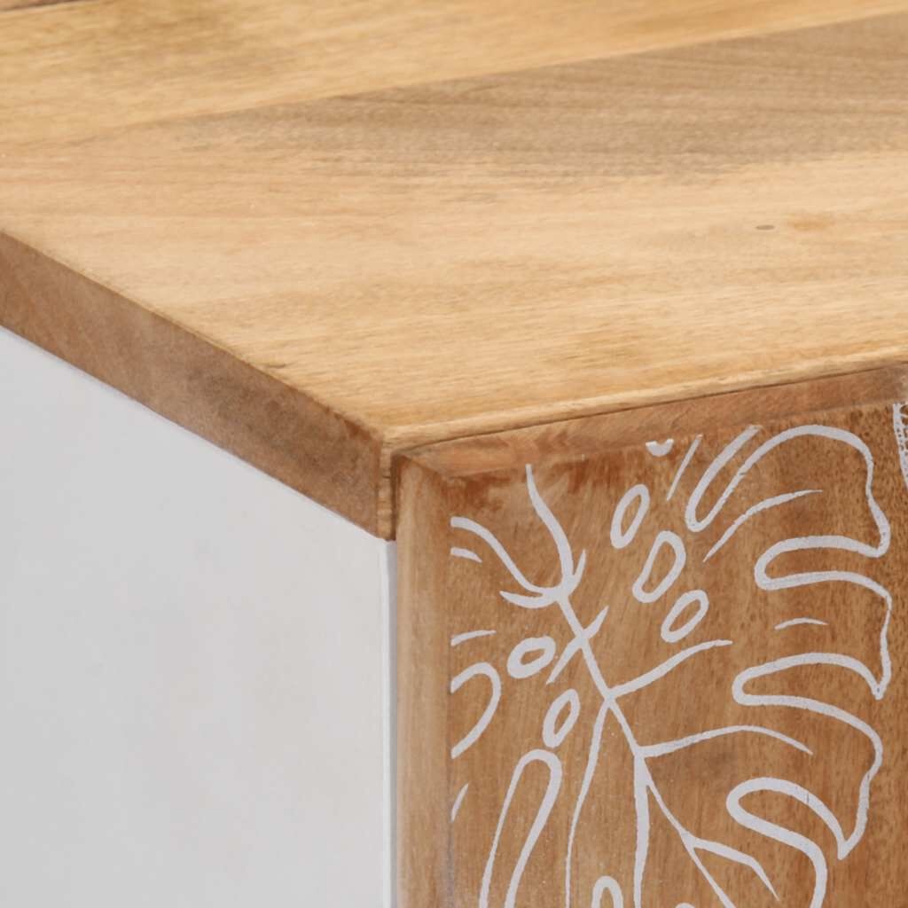 vidaXL Hoge kast 60x33,5x100 cm massief mangohout