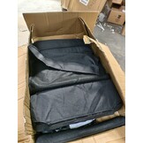 vidaXL Massagestoel verstelbaar stof zwart