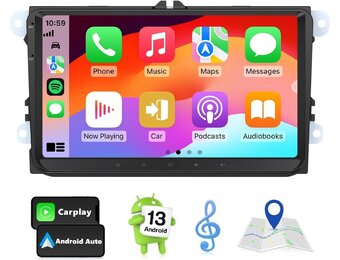 eonon Q53Pro 9 "2.5D IPS Android 10 Auto GPS NAV Sat DSP BT Ingebouwde CarPlay Android Auto Amp Autoradio Ondersteuning WiFi voor SEAT Skoda Golf
