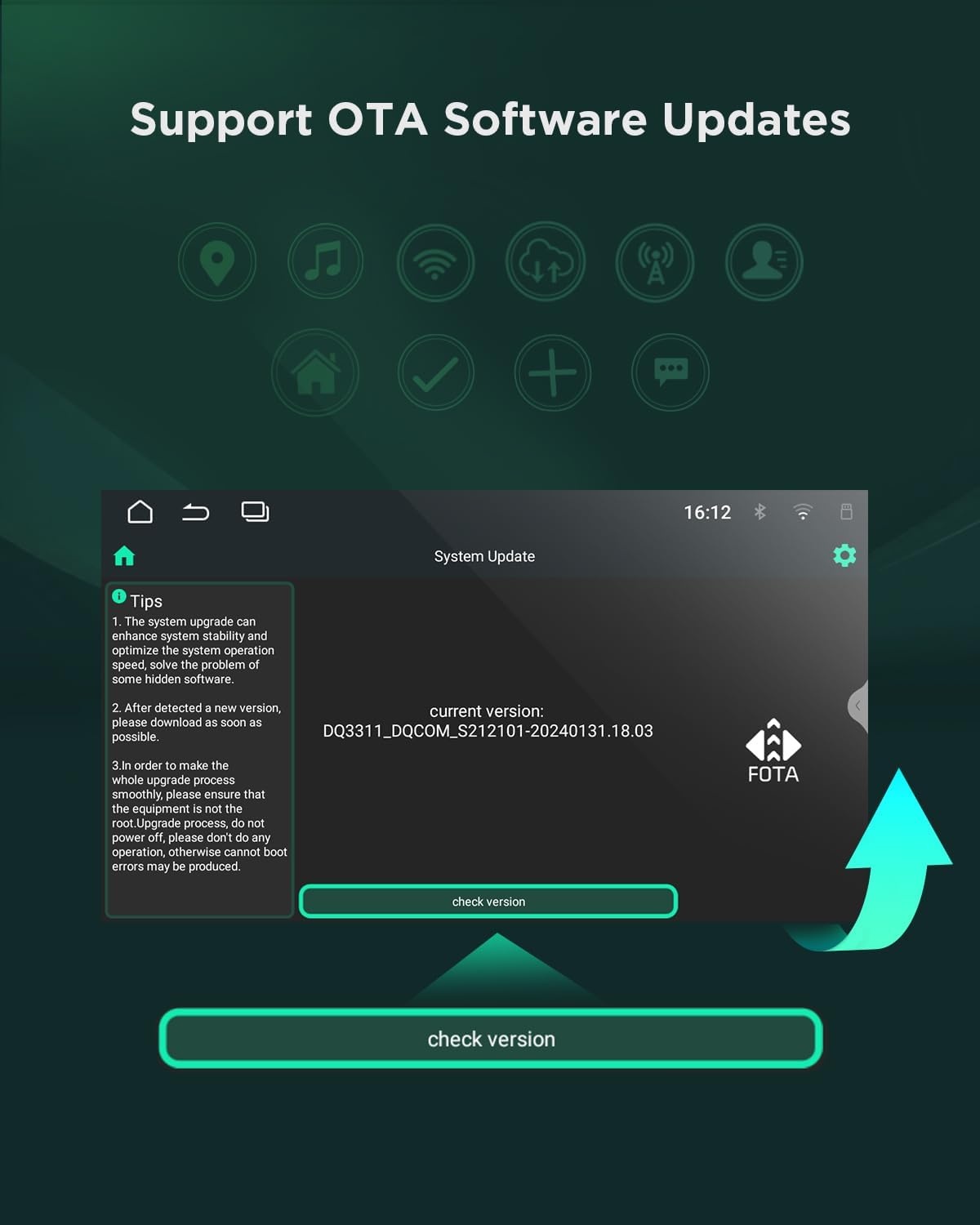 eonon Q53Pro 9 "2.5D IPS Android 10 Auto GPS NAV Sat DSP BT Ingebouwde CarPlay Android Auto Amp Autoradio Ondersteuning WiFi voor SEAT Skoda Golf