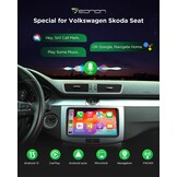 eonon Q53Pro 9 "2.5D IPS Android 10 Auto GPS NAV Sat DSP BT Ingebouwde CarPlay Android Auto Amp Autoradio Ondersteuning WiFi voor SEAT Skoda Golf