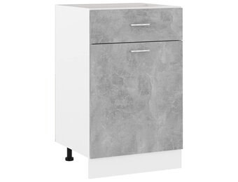 vidaXL Onderkast met lade Lyon 50x46x81,5 cm bewerkt hout betongrijs