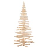 vidaXL Kerstbomen met standaard Naturel 210 cm Massief grenenhout