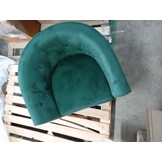 vidaXL Kuipstoel met voetenbank fluweel donkergroen