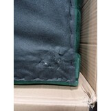 vidaXL Kuipstoel met voetenbank fluweel donkergroen