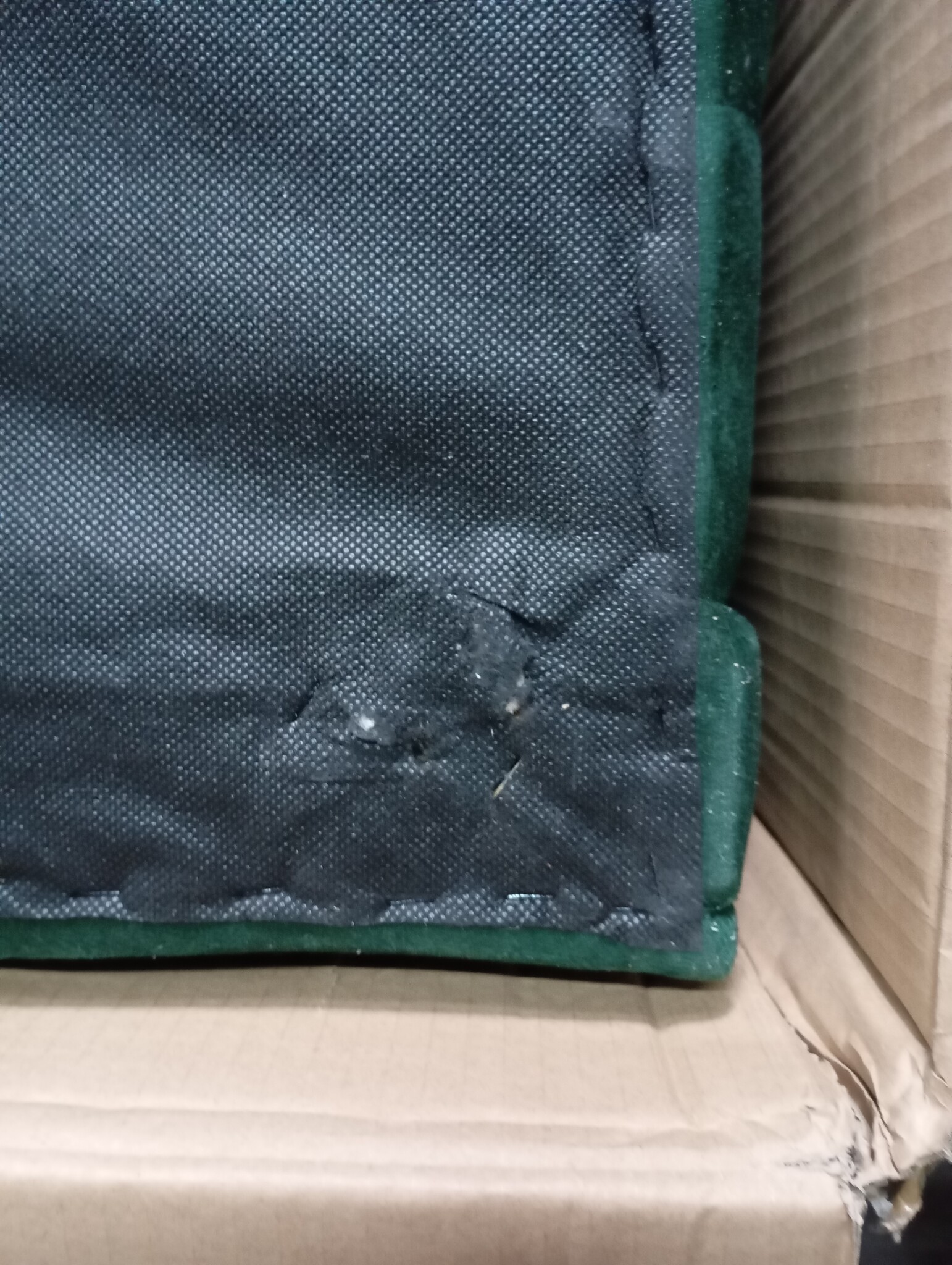 vidaXL Kuipstoel met voetenbank fluweel donkergroen