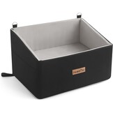 Hondenautostoel, hondenstoelverhoger voor grote honden 25 kg of 2 kleine honden, auto hondenbed met wasbare, afneembare hoes, zwart verhoogde autostoel voor huisdieren