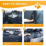 Hondenautostoel, hondenstoelverhoger voor grote honden 25 kg of 2 kleine honden, auto hondenbed met wasbare, afneembare hoes, zwart verhoogde autostoel voor huisdieren