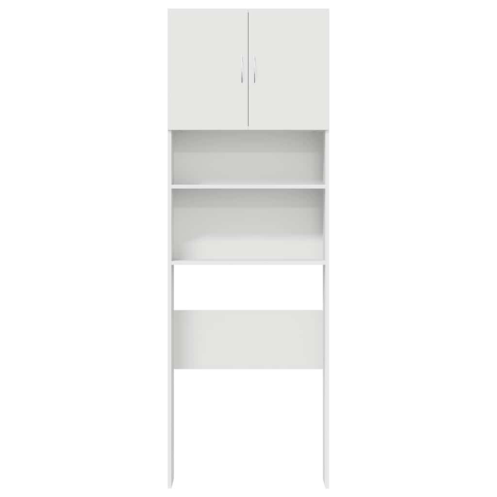 vidaXL Wasmachinekast 64x24x190 cm bewerkt hout wit