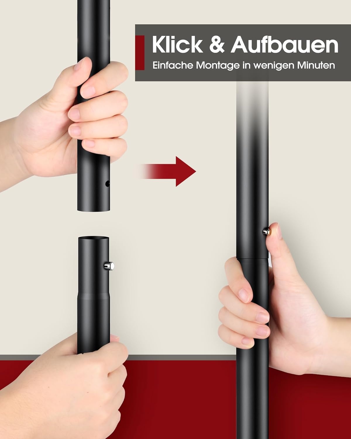 Garderobeständer met Wielen & Opbergrek - Zwart - 50% Korting