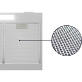 CIARRA CBCS6903D A+ Afzuigkap 60 cm onderbouw,recirculatie of afvoer, 3 standen, geïntegreerde onderkast, recirculatie afzuigkap met koolstoffilter CBCF009, roestvrij staal, zilver