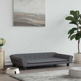 vidaXL Hondenmand Fluweel Donkergrijs 100cm - 33% Korting!