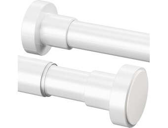 25% Korting: Douchegordijnrail Zonder Boren (90-160cm, Wit)