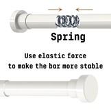 25% Korting: Douchegordijnrail Zonder Boren (90-160cm, Wit)