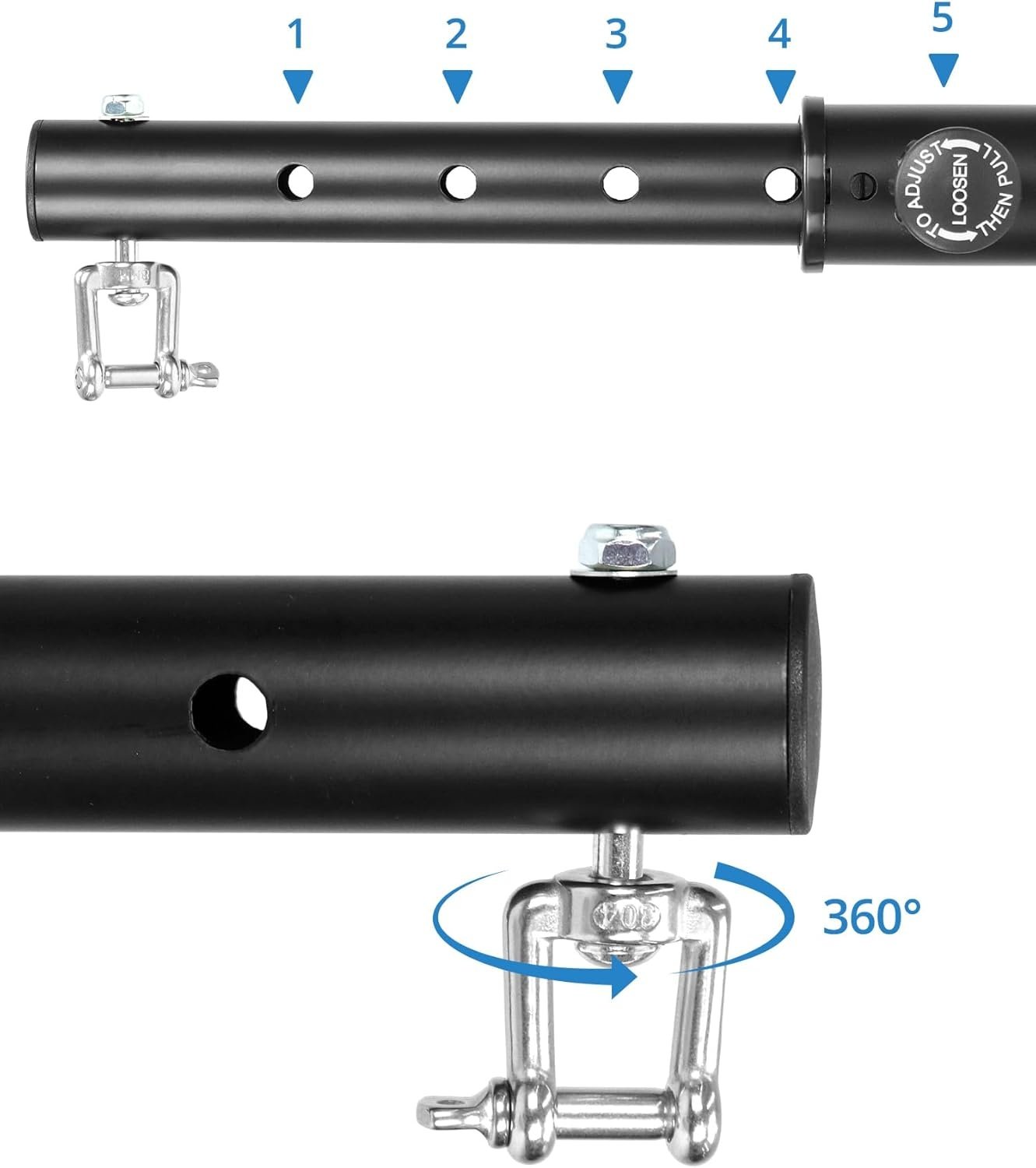 QWORK Bokszakbeugel Massief Staal 51% Korting