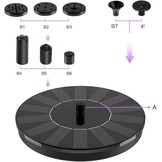 Zonne-fonteinpomp 1,4W - 6 Sproeiers - Ideaal voor Tuin & Vogelbad - 7% Korting!