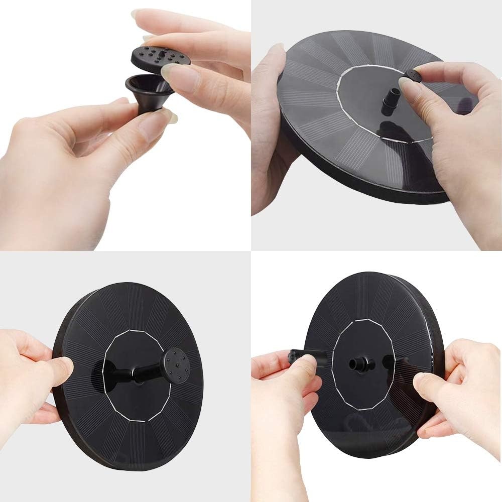 Zonne-fonteinpomp 1,4W - 6 Sproeiers - Ideaal voor Tuin & Vogelbad - 7% Korting!