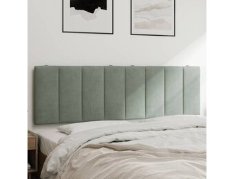 vidaXL Hanko Hoofdbordkussen 160cm Fluweel Lichtgrijs - 33% Korting!