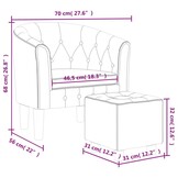 Donkergroene Fluwelen Kuipstoel met Voetenbank | 34% Korting!