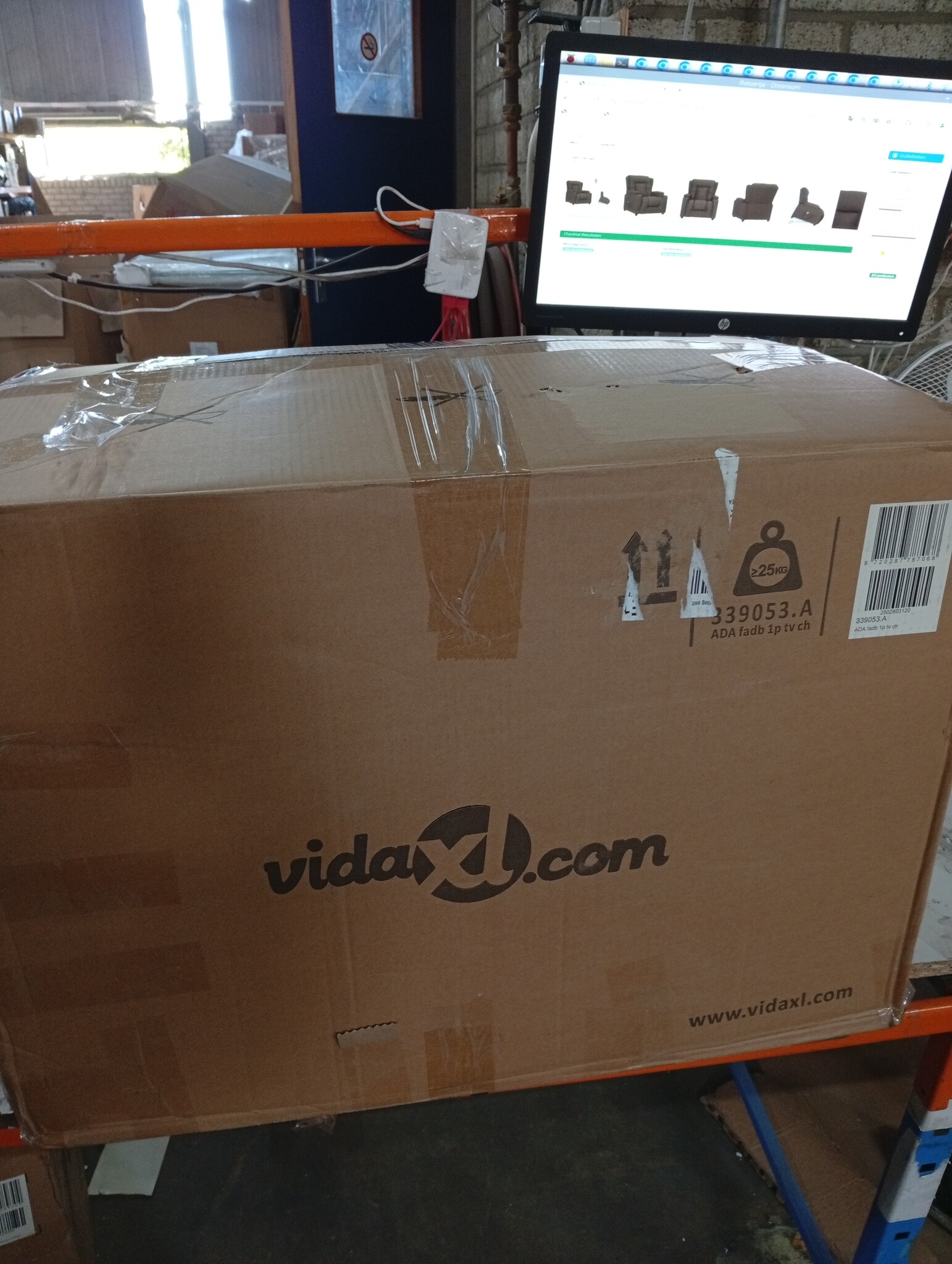 vidaXL Fauteuil Verstelbaar Stof Donkerbruin - 59% Korting!