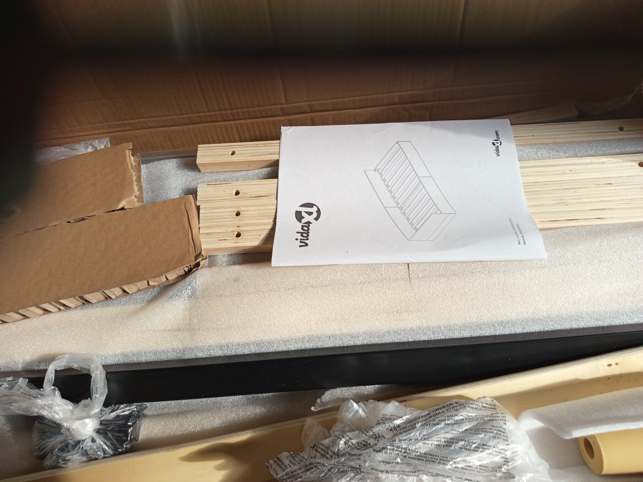 vidaXL Hoekbedframe Lichtgrijs 90x190 cm - 54% Korting!