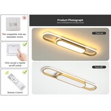 Oninio Plafondlamp Goud 70cm Dimbare LED met Afstandsbediening (28% Korting)