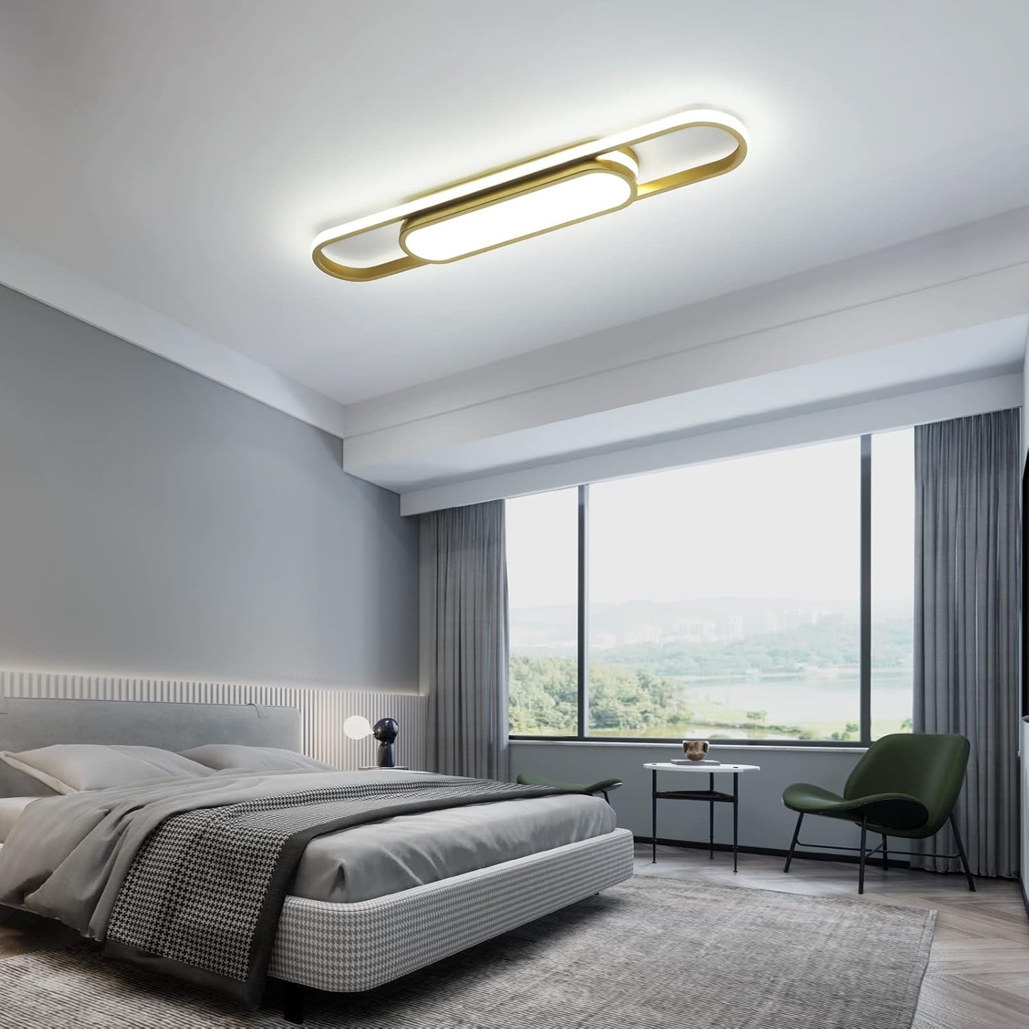 Oninio Plafondlamp Goud 70cm Dimbare LED met Afstandsbediening (28% Korting)