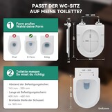 Ultradunne WC-bril met gedempte sluiting & snelle ontgrendeling - D-vorm | 25% Korting
