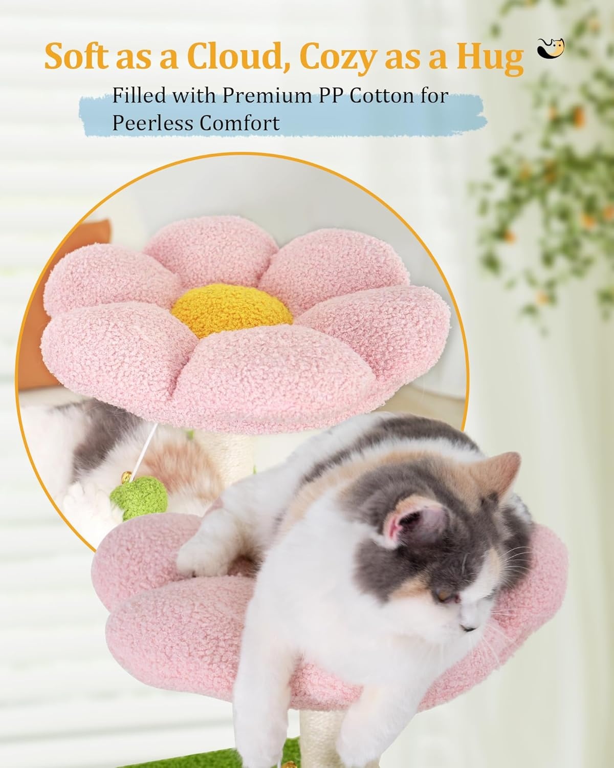 Kattenboom 104cm - Bloem & Hangmat - 25% Korting!