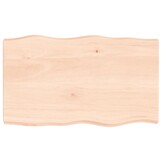 Tafelblad Massief Eikenhout Natuurlijke Rand 100x60cm - 31% Korting