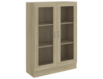 vidaXL Vitrinekast Sonoma Eiken - 33% Korting!