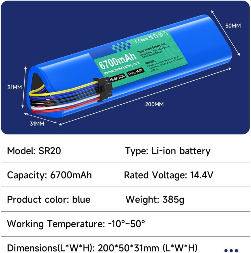 CITYORK 14,4V Reservebatterij (51% korting) voor Neato Botvac Stofzuigers